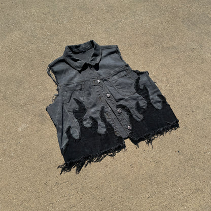 GRAPHITE FLAMES VEST - L